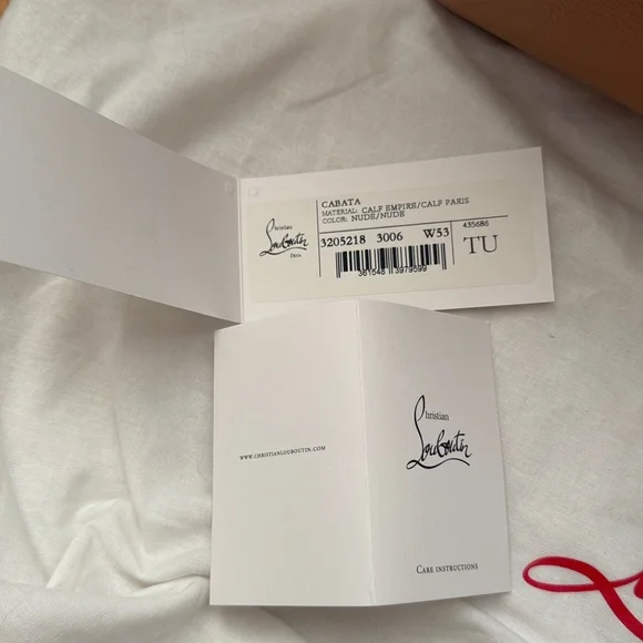 Christian Louboutin Tan and Red Studded Tote w/o wristlet - Picture 9 of 16